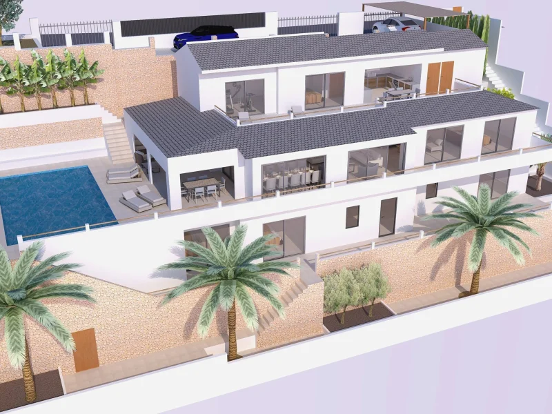Projet de rénovation de villa à La Corona, Jávea avec vue mer