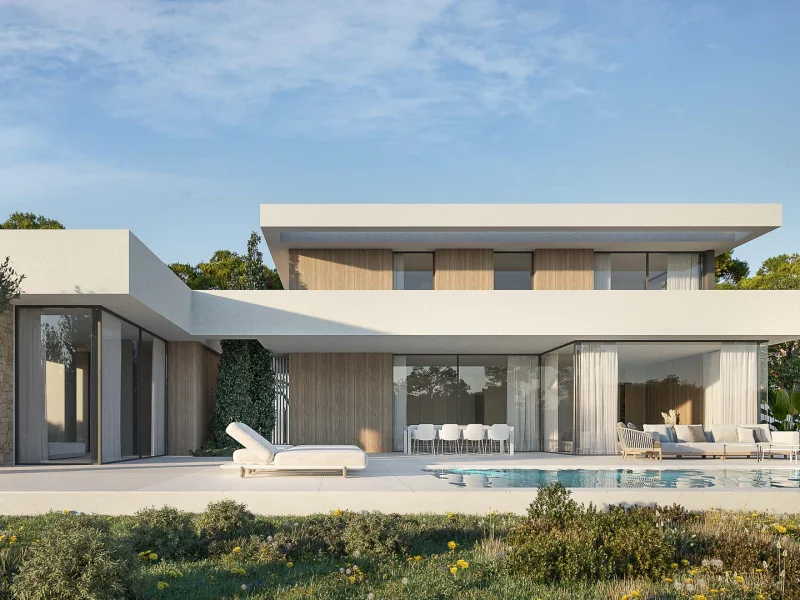 Villa moderne de cinq chambres avec piscine privée à Moraira