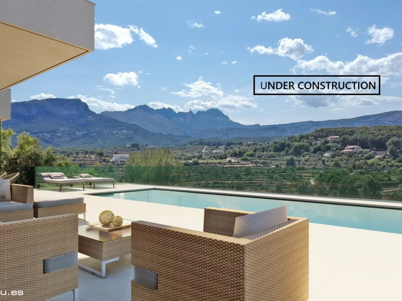 Villa neuve à Empedrola II, Calpe avec vue sur la montagne