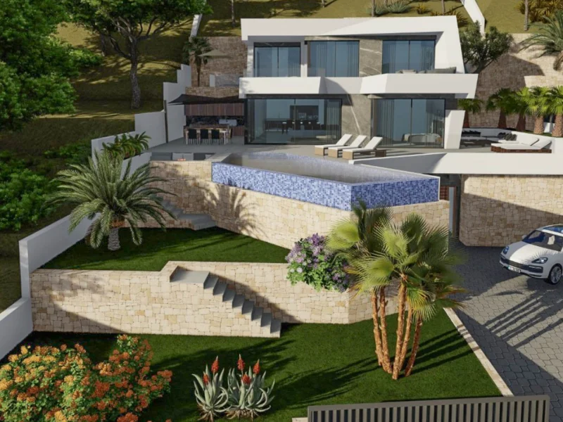Projet de villa moderne avec vue sur la mer à Calpe