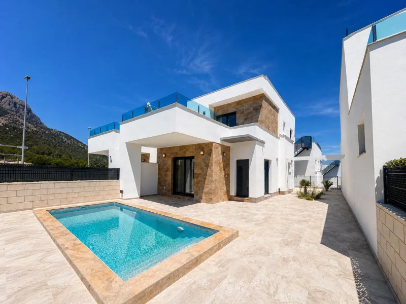 Villa moderne de 3 chambres à vendre à Polop, La Alberca avec piscine privée
