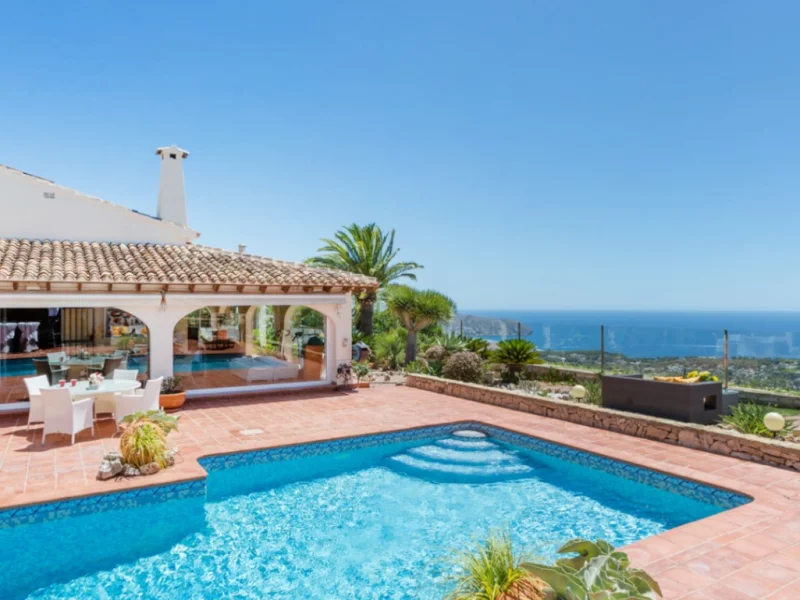 Villa méditerranéenne à Benitachell, Cumbre del Sol avec vue mer panoramique