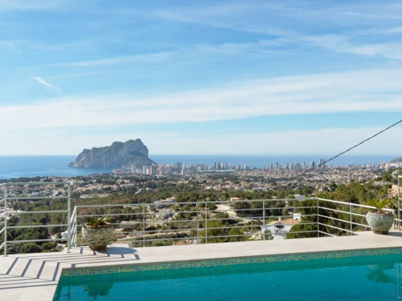 Chalet à Benissa avec vue panoramique sur la mer et piscine