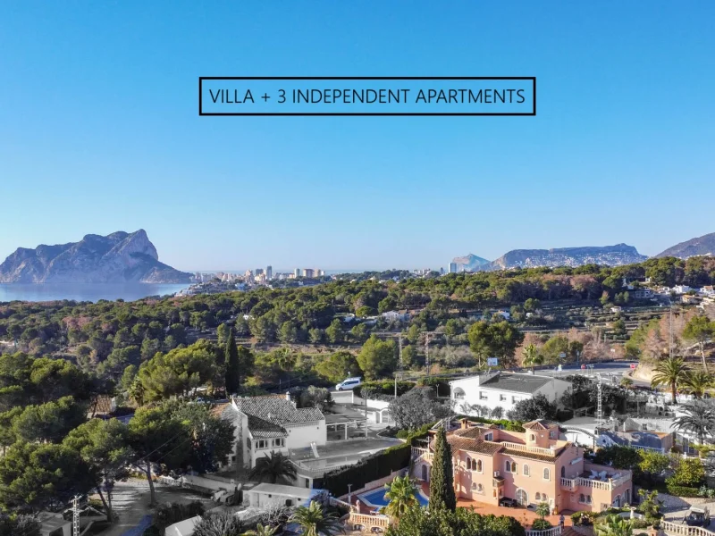 Grande villa à Benissa avec vue mer et appartements d'invités