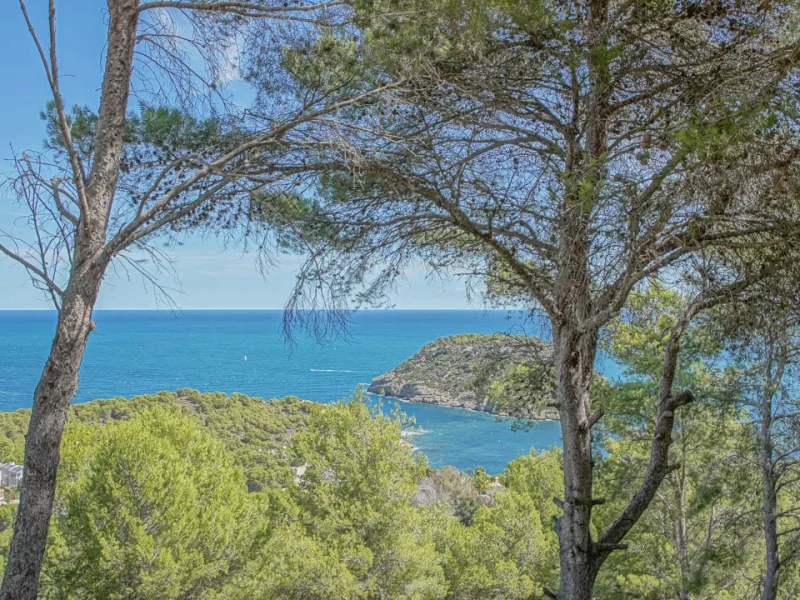 Terrain constructible avec vue mer et île de Portichol à Jávea