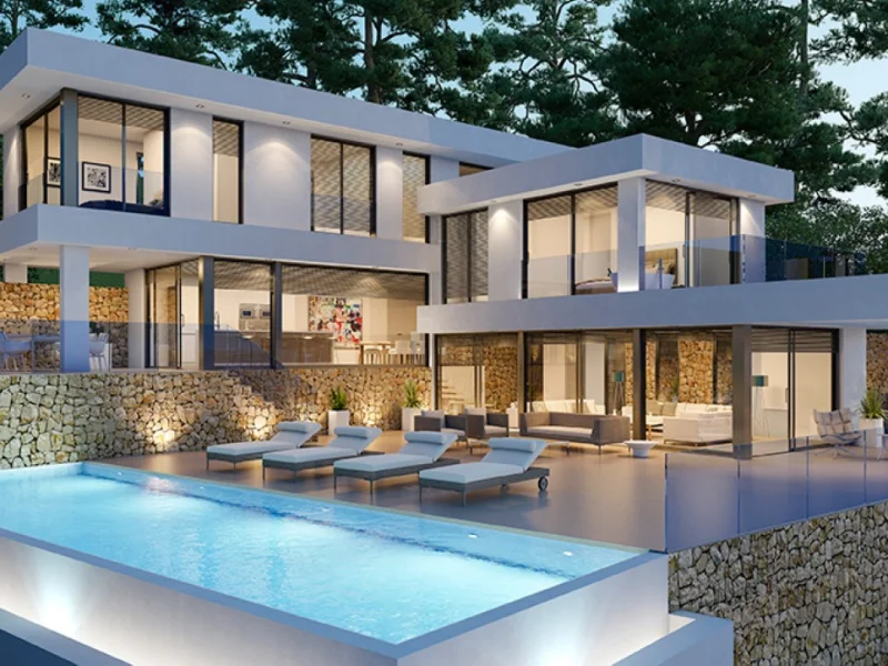 Villa moderne à Portixol, Jávea avec vue sur la mer