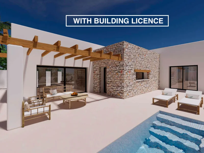 Projet de villa style Ibiza à Moraira proche de la plage
