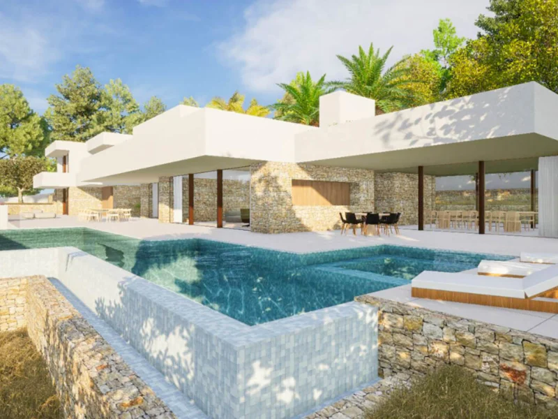 Villa de luxe moderne à Moraira l'Andragó avec vue sur la mer