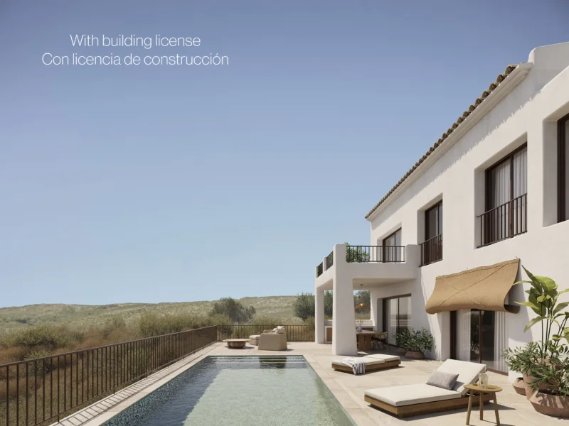 Villa neuve de style Ibiza à Alcalalí avec piscine privée