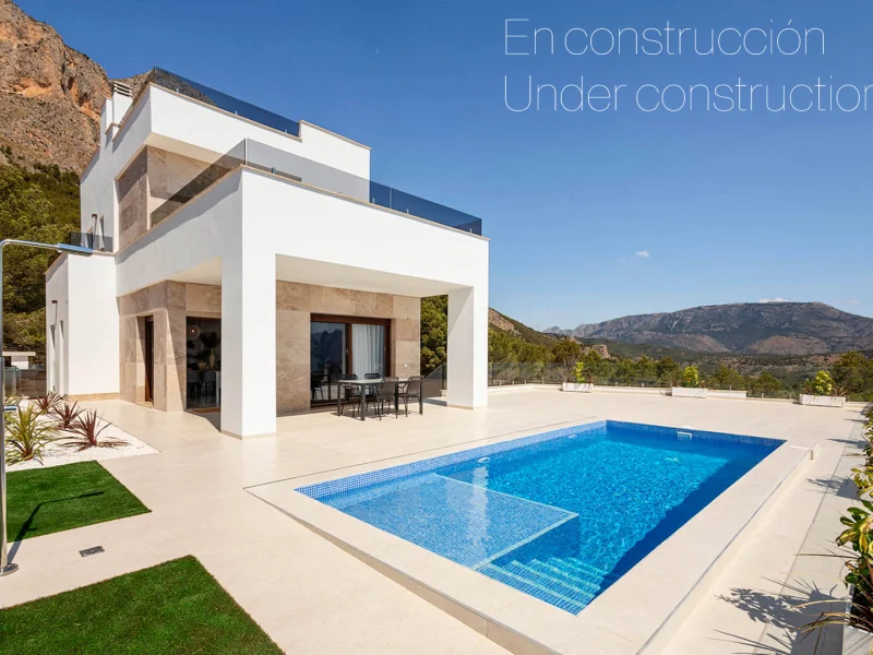 Villa moderne à Polop avec vue mer et montagne