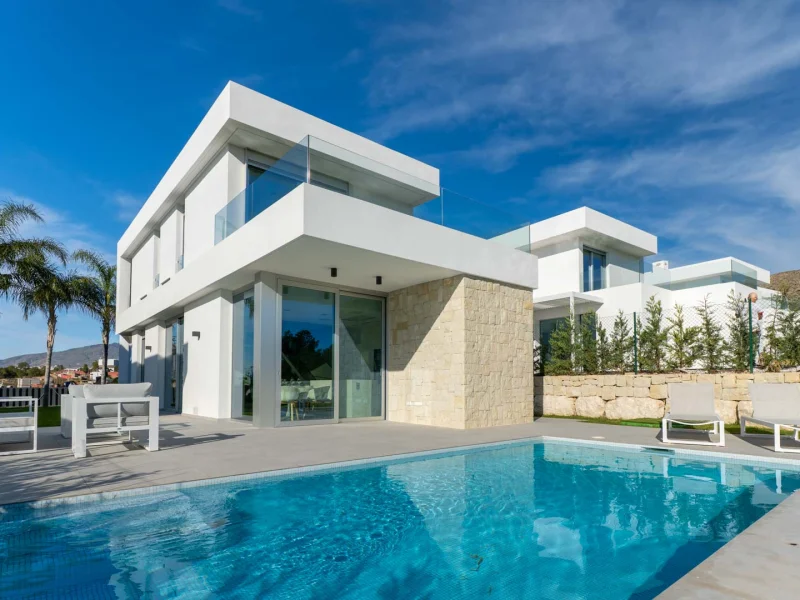 Villa moderne à Finestrat avec piscine privée et vue montagne