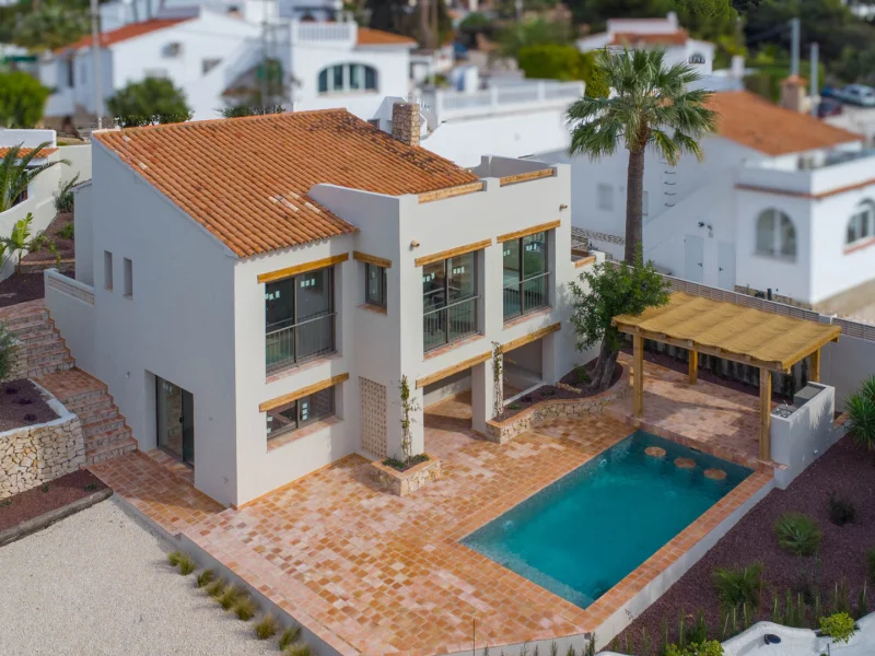 Villa méditerranéenne à Benissa, La Fustera avec vue mer