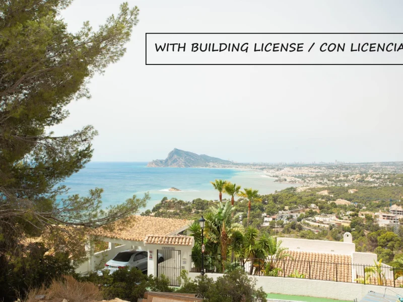 Terrain avec vue mer et licence à Altea Hills, Altea