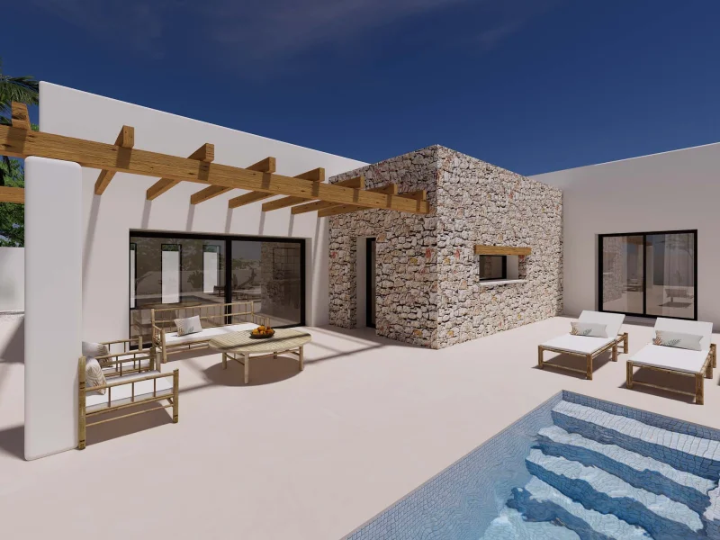 Villa moderne de quatre chambres avec piscine privée à Moraira
