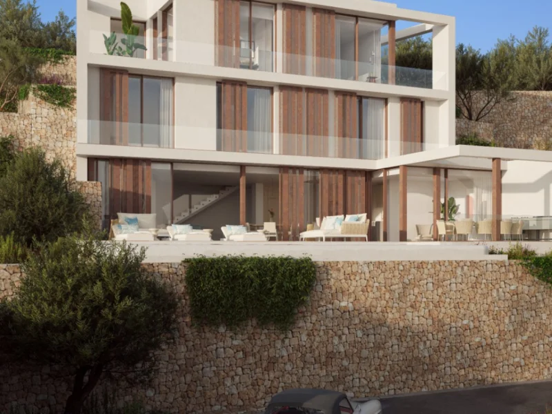 Villa de style ibizien à Benissa, Baladrar avec vue sur la mer