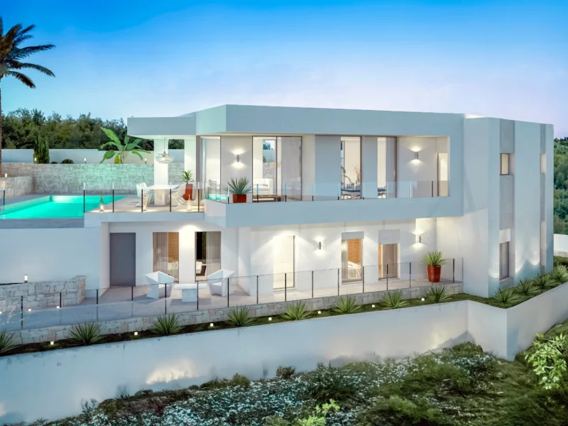 Villa moderne avec piscine à débordement à Benimeit, Moraira
