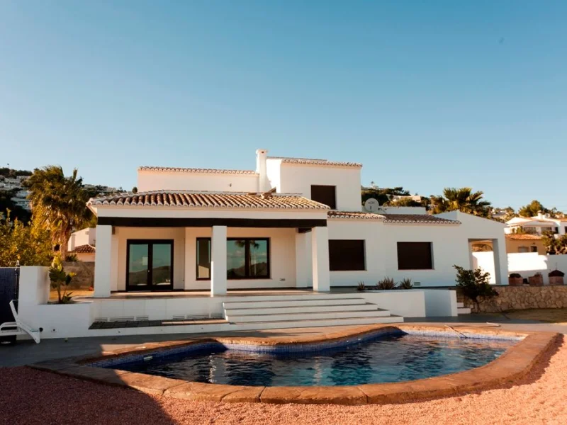 Villa méditerranéenne à Moraira, La Sabatera avec vue mer et piscine