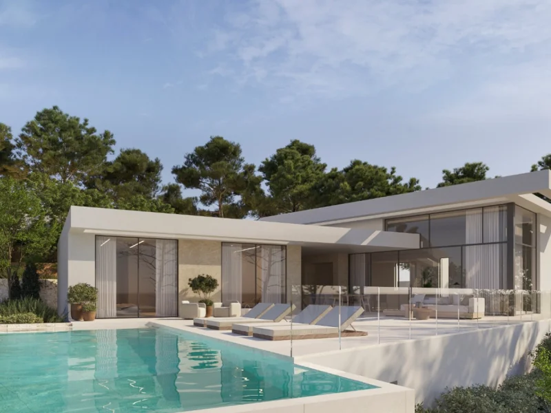 Villa moderne neuve à Benitachell, Los Molinos avec vue mer