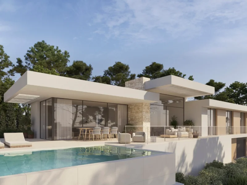 Projet de villa moderne à Los Molinos, Benitachell avec vue mer