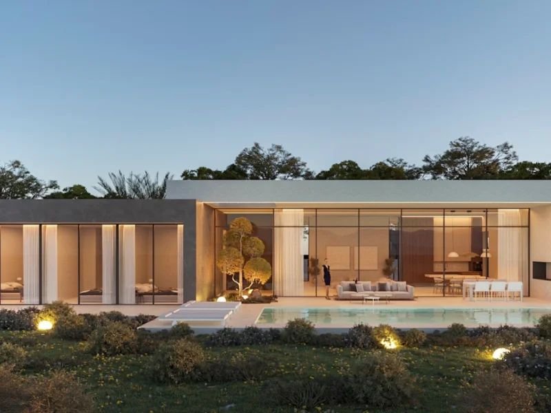Villa moderne de plain-pied à Pla Roig, Calpe avec piscine
