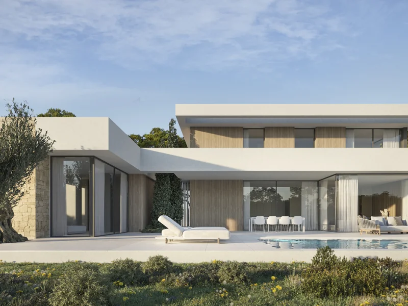Villa moderne de cinq chambres avec piscine privée à Moraira