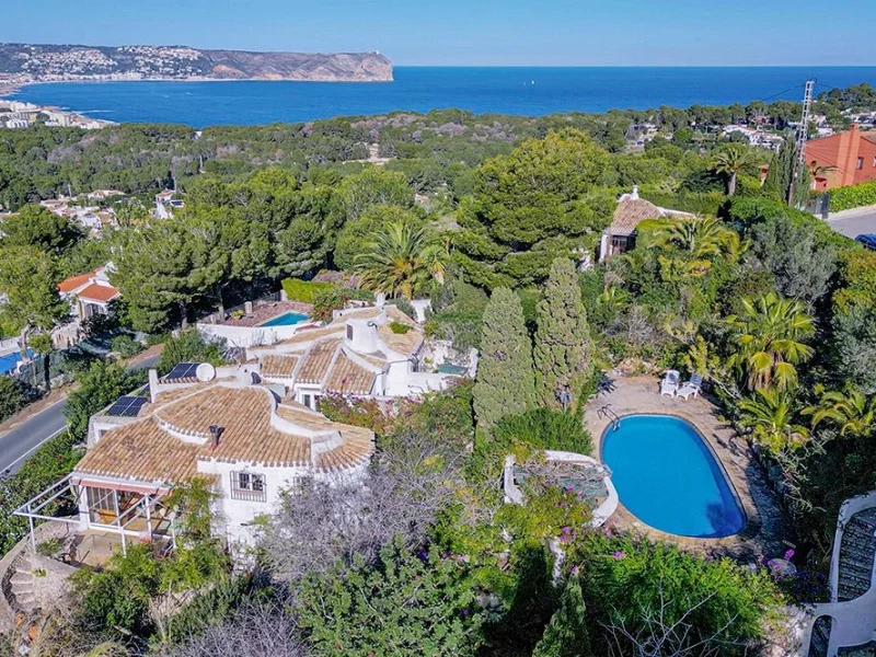 Villa traditionnelle avec vue mer à Portichol, Jávea