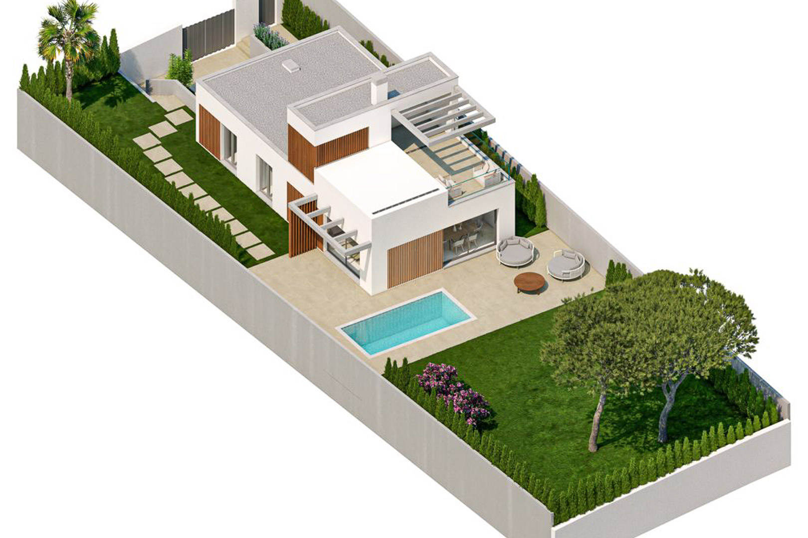 Villa moderne de trois chambres avec piscine privée à Finestrat