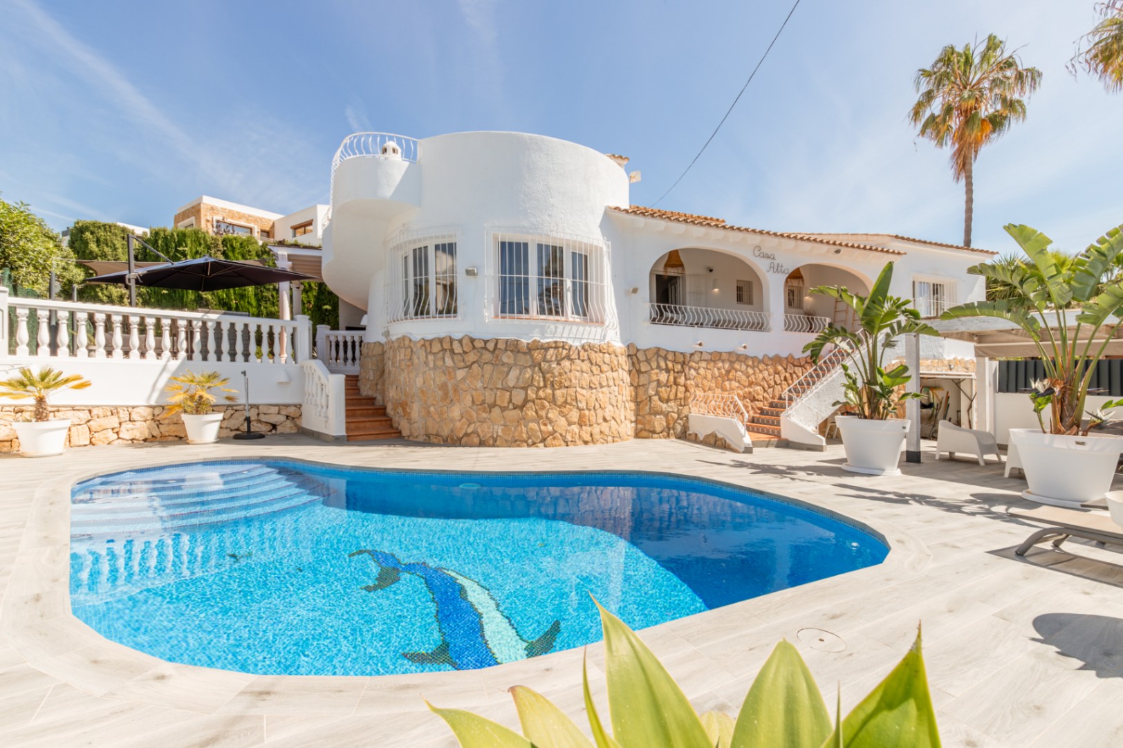 Villa Familiale à Moraira, 4 Chambres, Avec Jardin