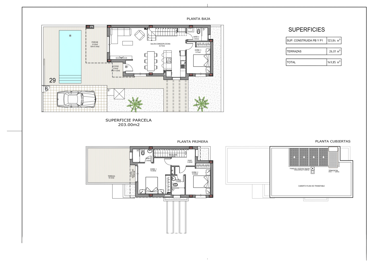 Lumineux salon-salle à manger décloisonné aux finitions modernes, doté de larges portes vitrées s'ouvrant directement sur la terrasse et la piscine, optimisant la lumière naturelle.