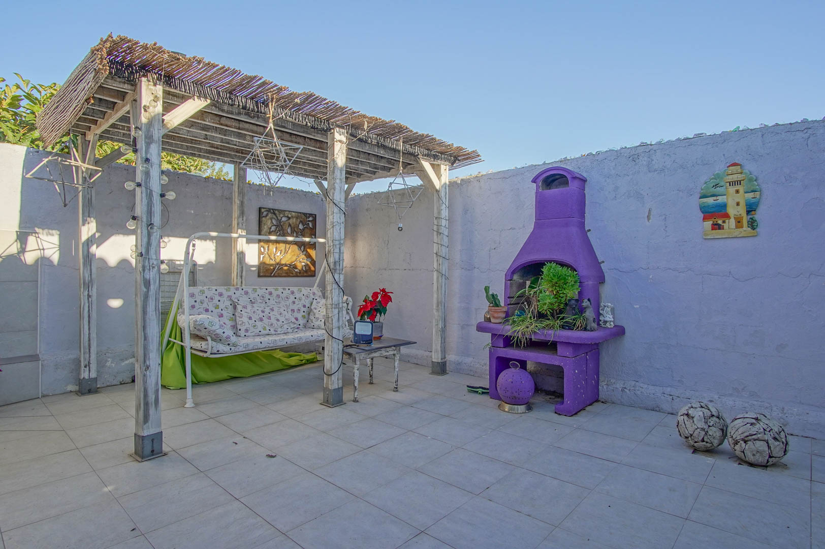 Terrasse privée avec pergola