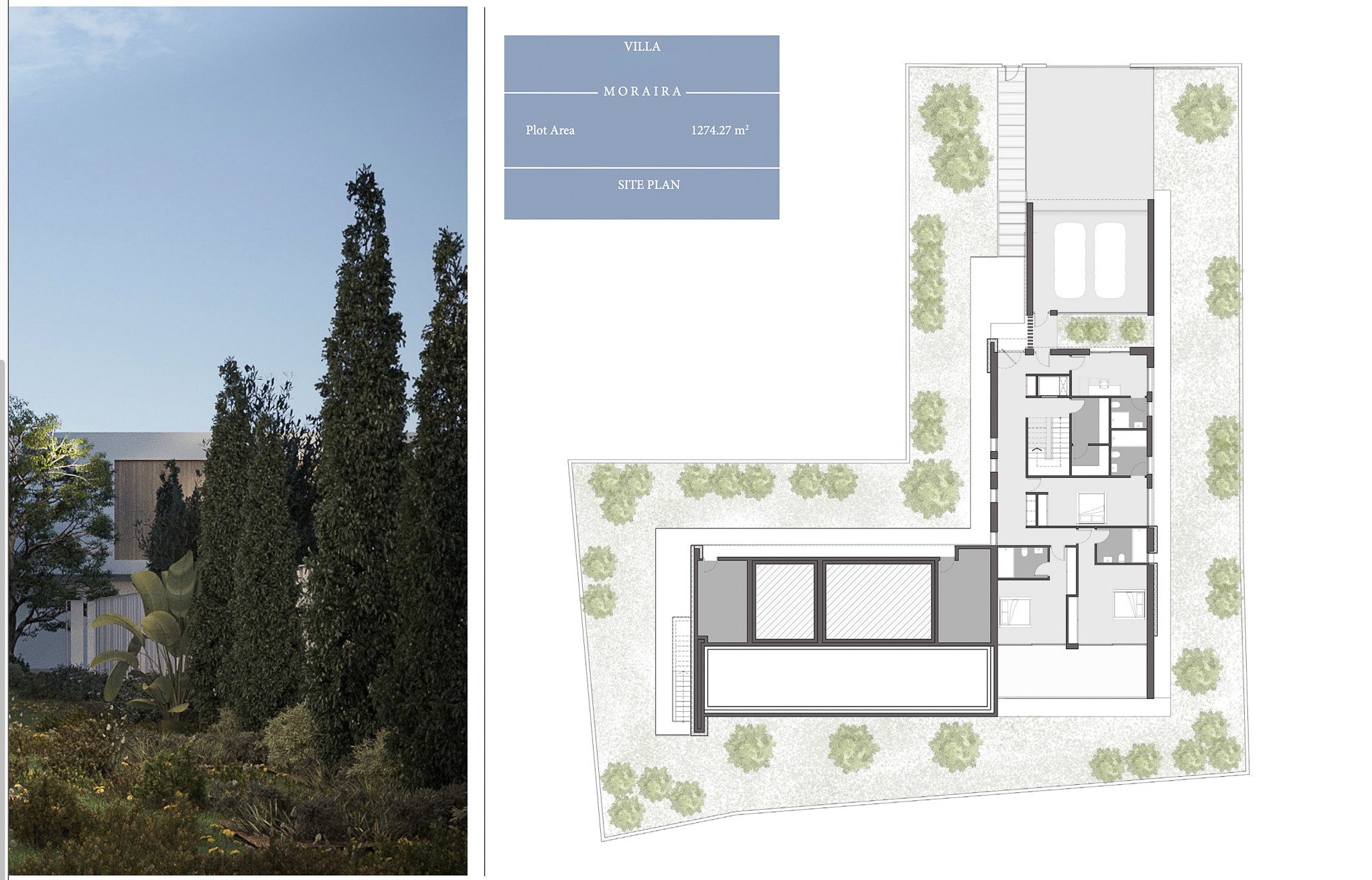 Plan de situation de la villa