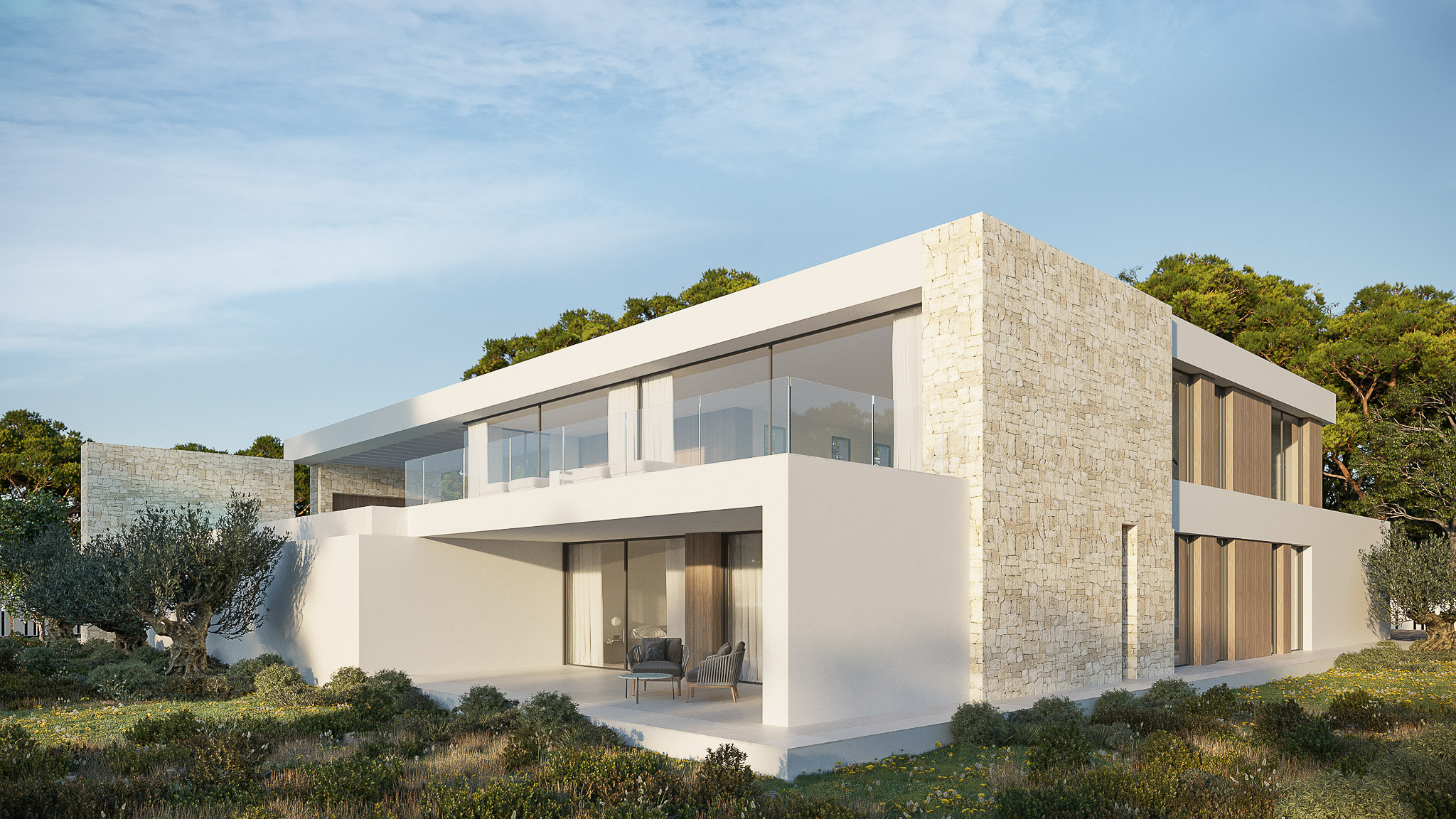 Vue extérieure de la villa