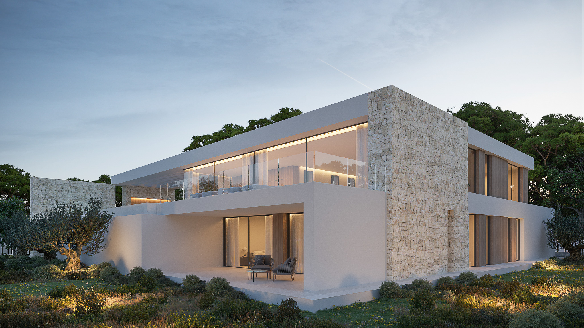 Vue extérieure de la villa