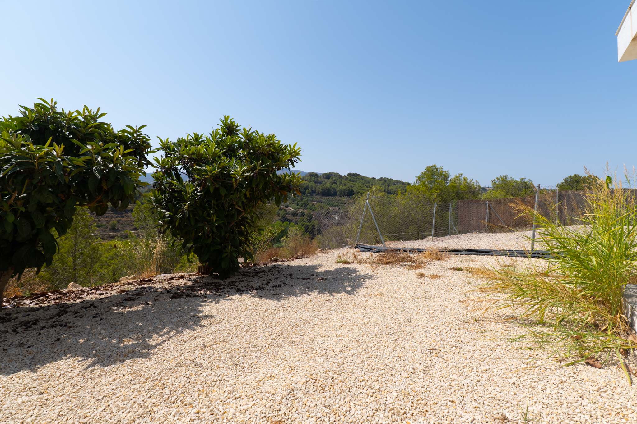 Jardin avec vue sur la montagne