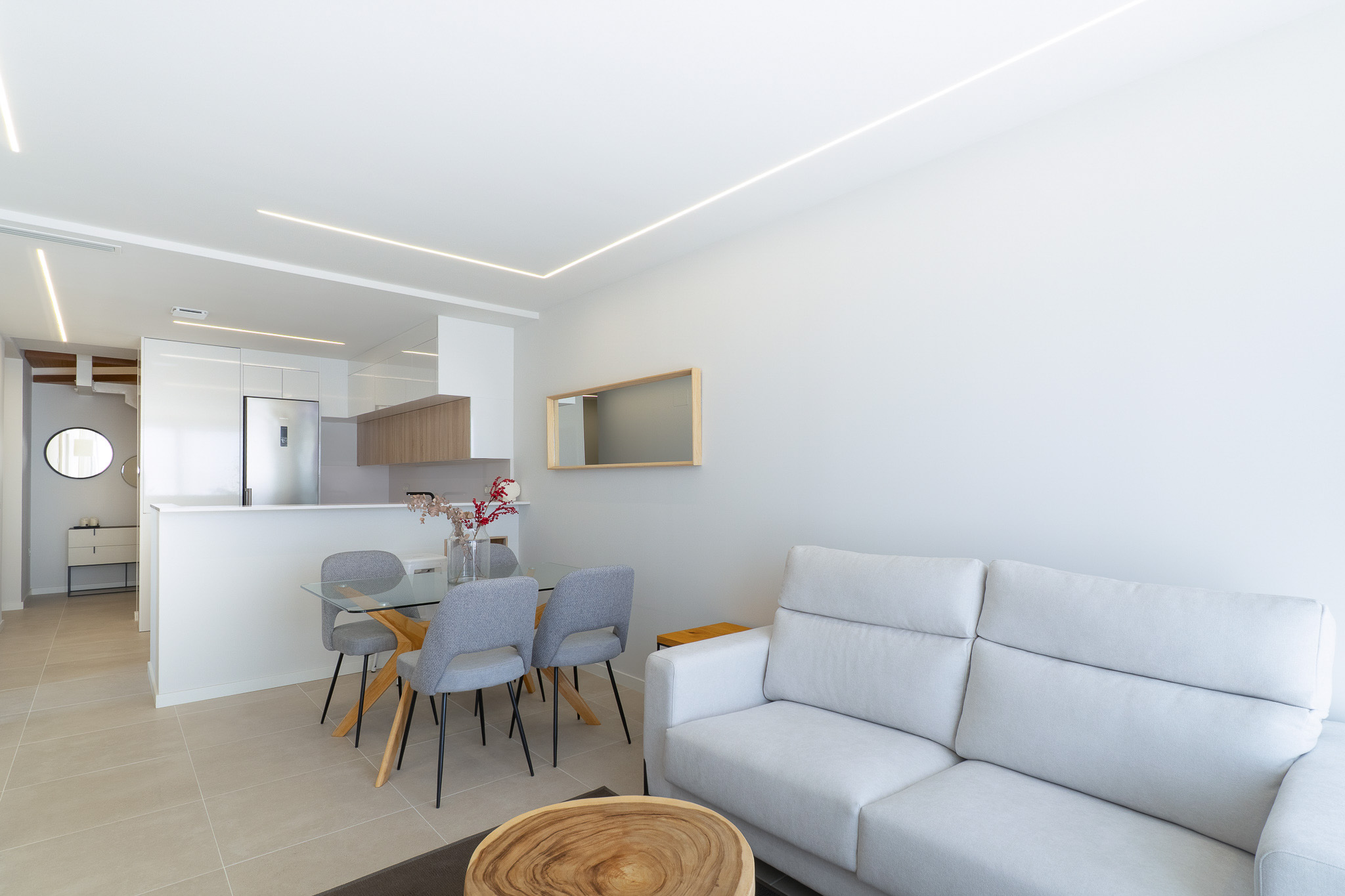 Salon et cuisine ouverte