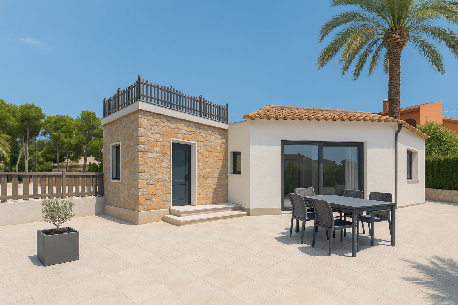 Vue extérieure et terrasse