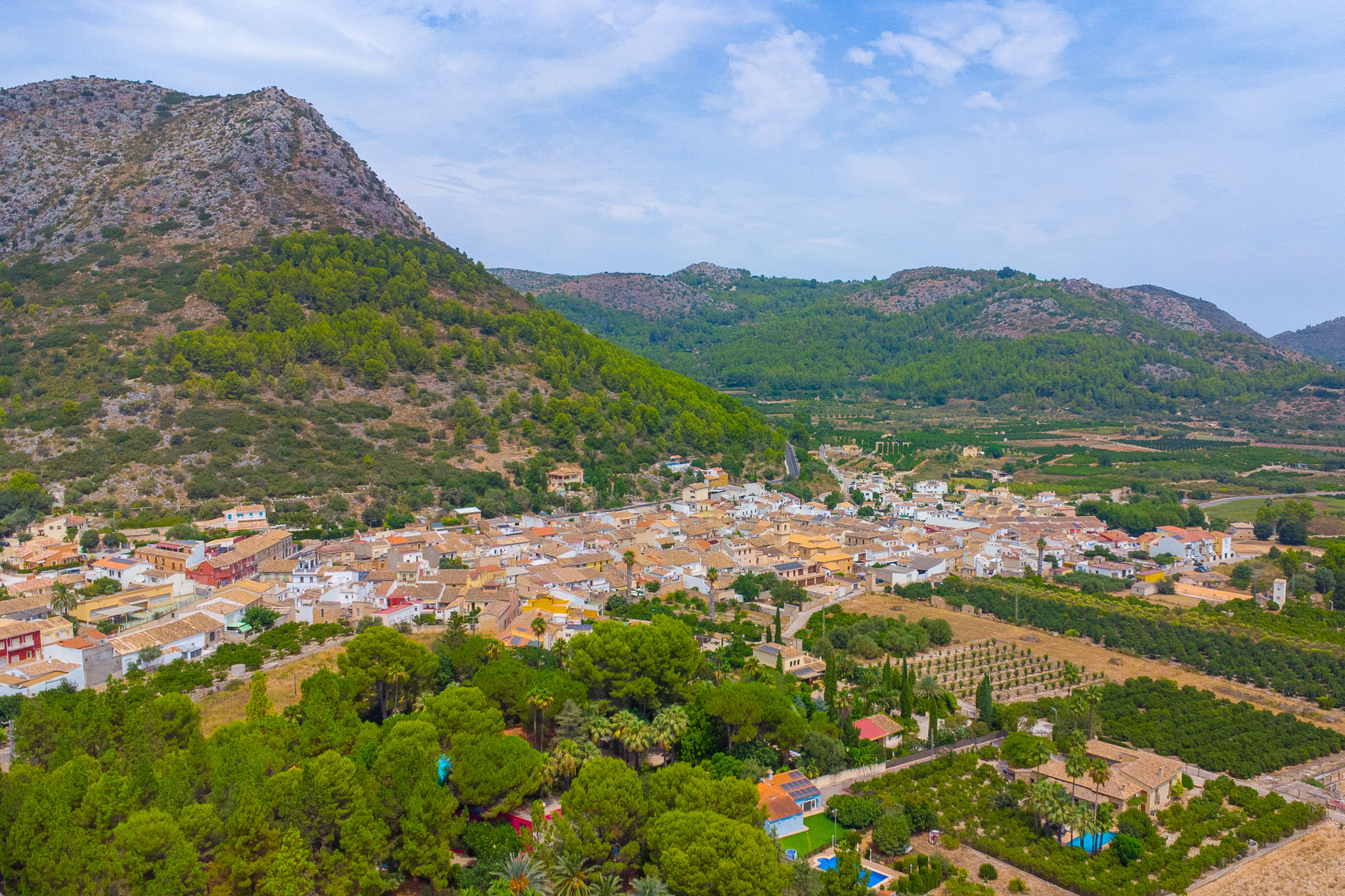 Vue aérienne du village