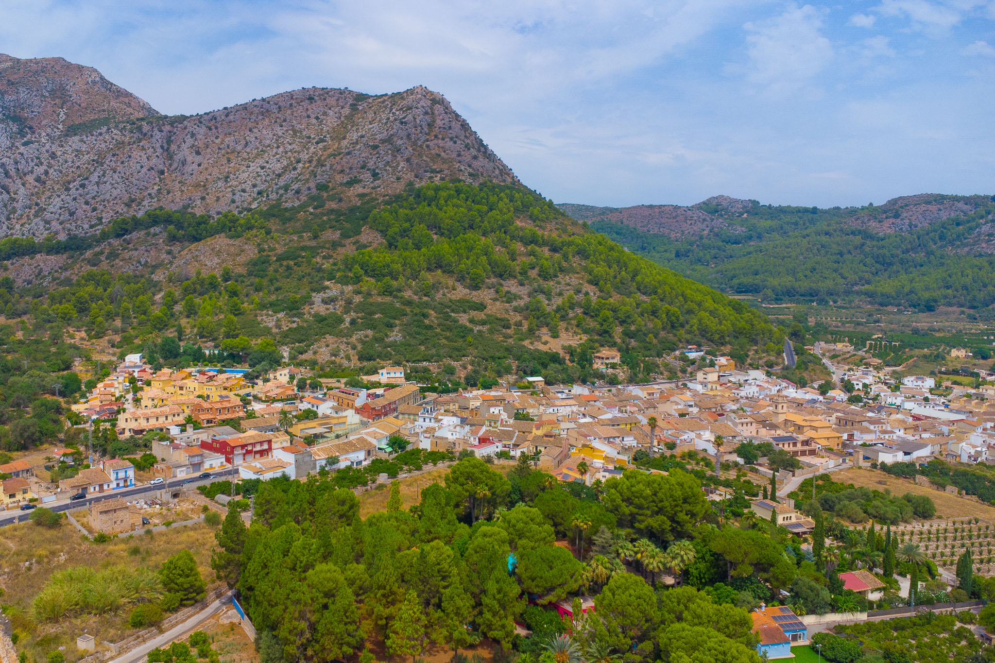 Vue aérienne du village