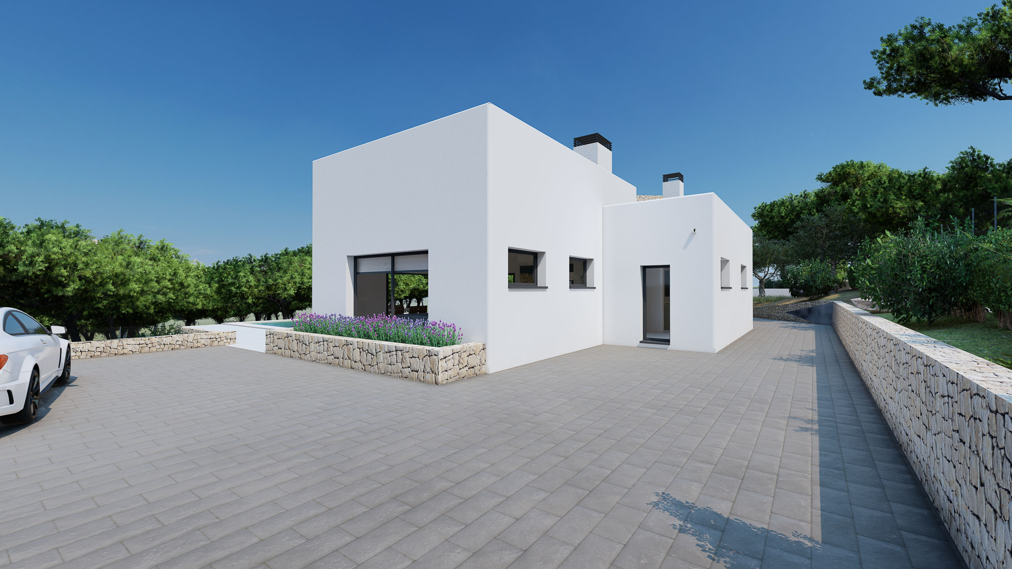 Vue extérieure de la villa