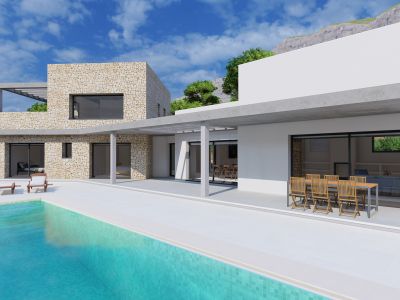 Extérieur avec terrasse et piscine