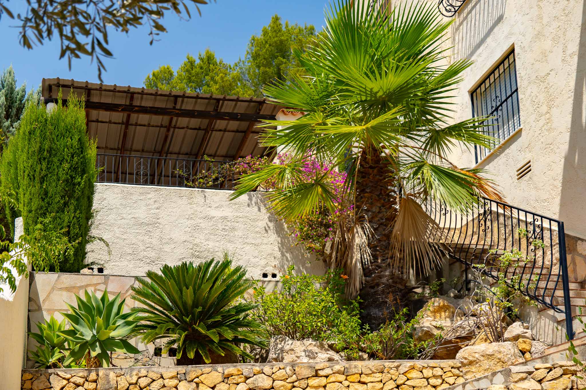 Jardin et escalier extérieur