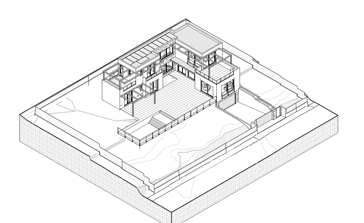 Plan architectural 3D de la villa