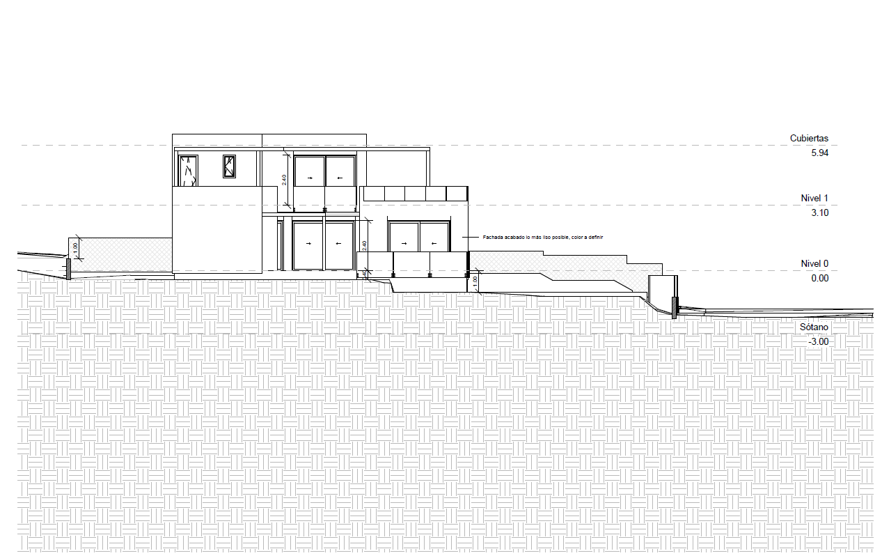 Plan d'élévation architecturale