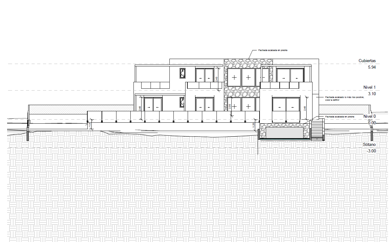 Plan d'élévation de façade