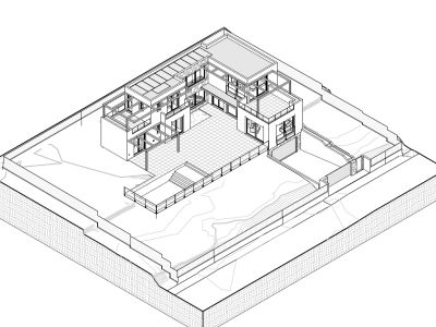 Plan architectural 3D de la villa