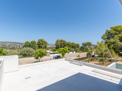 Terrasse à l'étage avec vue