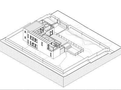 Modèle architectural 3D de la villa