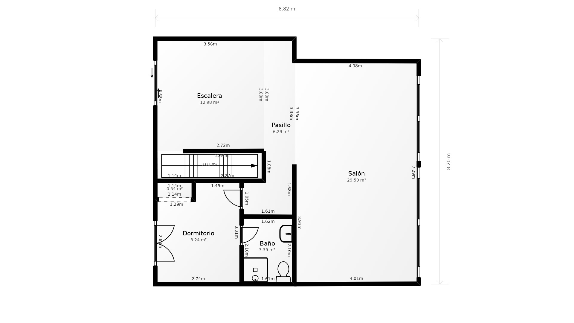Plan de l'étage supérieur