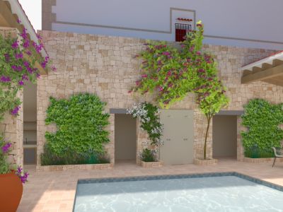 Patio avec piscine