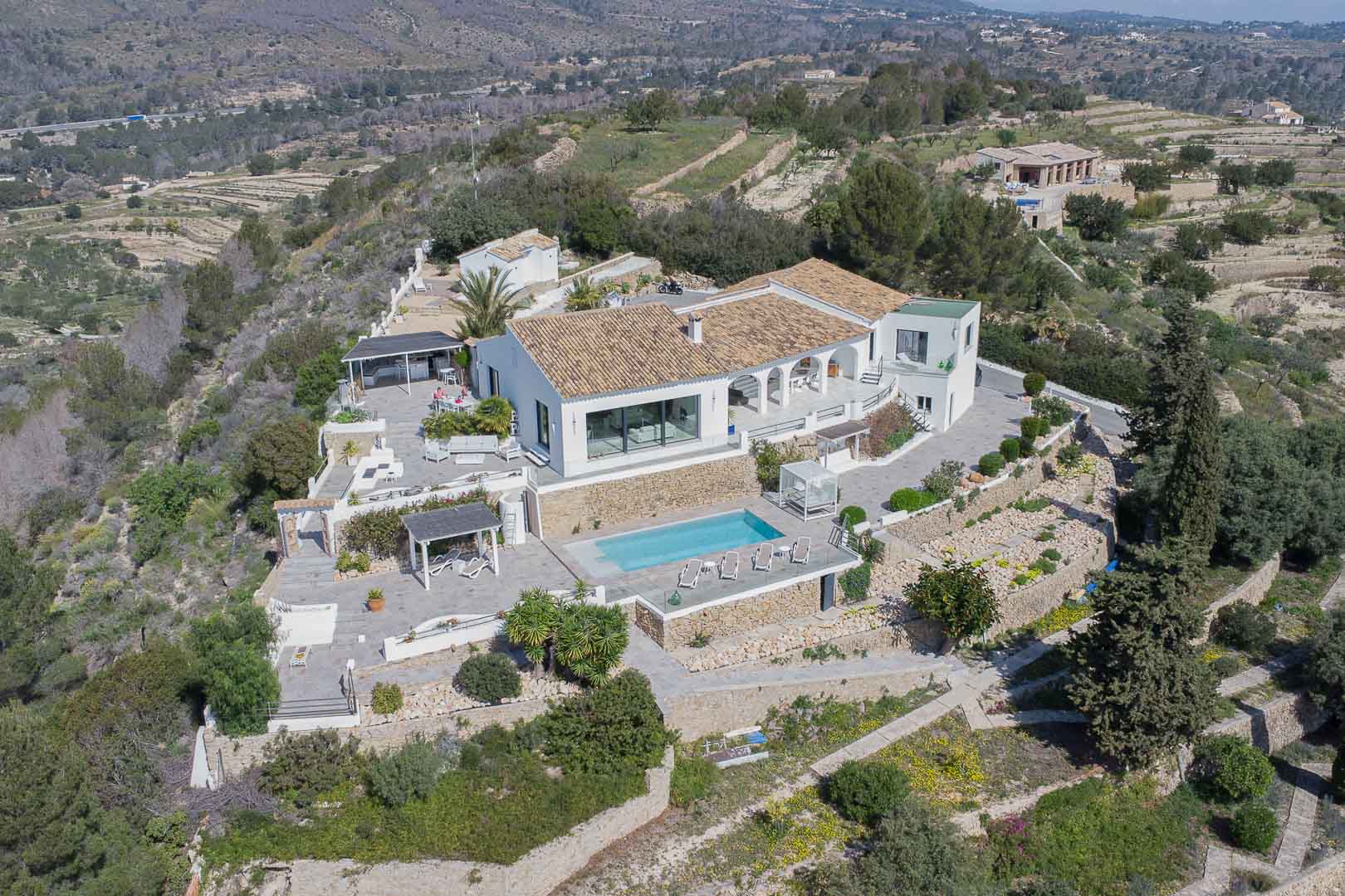 Vue aérienne de la villa
